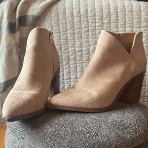 Suede heeled booties